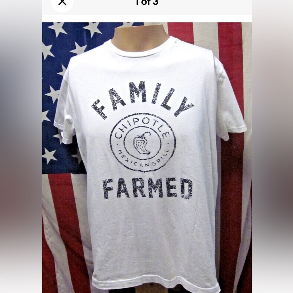 NWT Chipotle White Graphic Men's T-Shirt